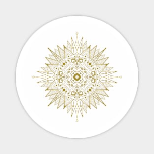 Sun and Moon Mandala Abstract Design Magnet